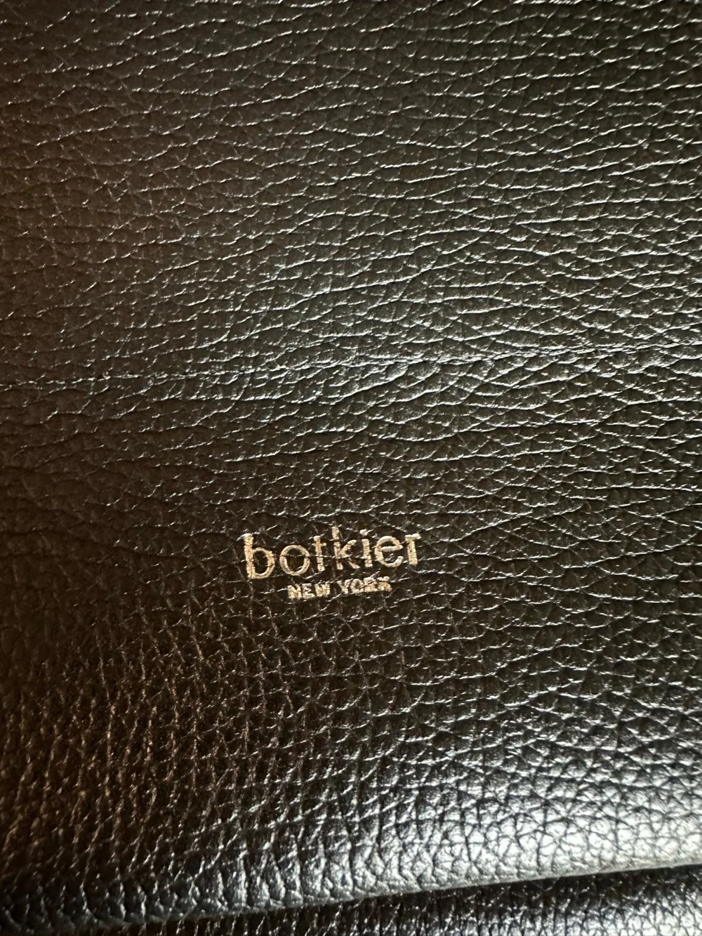 Botkier Tote‎ Bag Black Pebbled Leather Minimalist Shoulder Bag New York